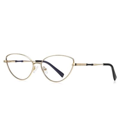 PARWANA Women's Cat-Eye Reading Glasses, Gold, +1.00