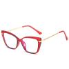 PARWANA Fashion Cat-Eye Reading Glasses for Women, Oversized Clear-Vision Computer Readers, Blue-Light Blocking, Flat-Light Mirror, Red, +2.00 view 1