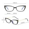PARWANA Fashion Cat-Eye Reading Glasses for Women, Oversized Clear-Vision Computer Readers, Blue-Light Blocking, Flat-Light Mirror, Red, +2.00 view 3