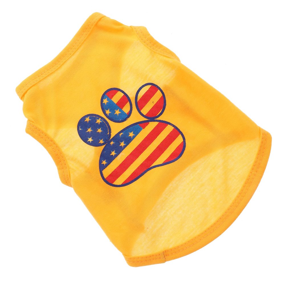 FRCOLOR Pet Vest for Small Dogs - Summer Tank Top with US Flag Print