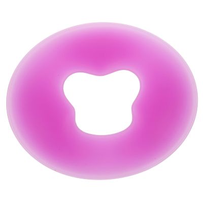 Purple U-Shaped Silicone Facial Massage Cushion with Hole for Spa