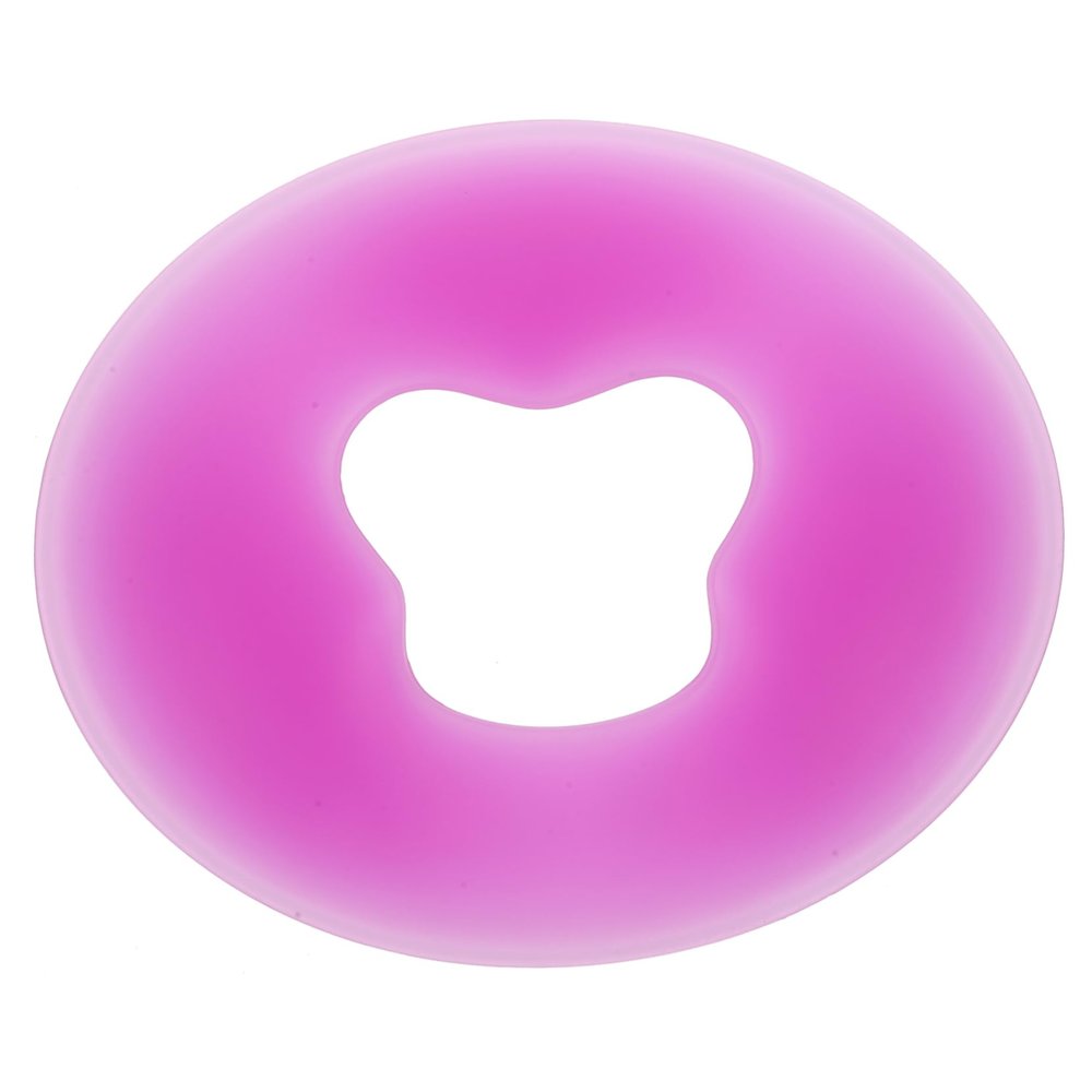 Purple U-Shaped Silicone Facial Massage Cushion with Hole for Spa