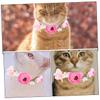 FRCOLOR Stylish Cat Collar with Delicate Floral Pattern view 2