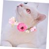 FRCOLOR Stylish Cat Collar with Delicate Floral Pattern view 4