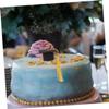 STOBAZA 12-Piece Yellow Mini Graduation Cap Cake Toppers view 4