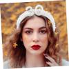 SKISUNO Lightweight Fashion Birthday Headband for Women with White Faux Pearls and Aluminum Alloy Decoration view 3
