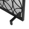 Fireplace Spark Guard, Flat Iron Fire Screen for Child Safety, Black, 105 x 20 x 68 cm view 4