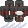 6 Empty 60 mL Cosmetic Jars with Lids view 1
