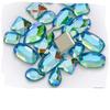 20-Piece Mixed-Shape Flatback Glass Rhinestones for Nail Art and Jewelry Making, Aquamarine SI view 1