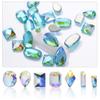 20-Piece Mixed-Shape Flatback Glass Rhinestones for Nail Art and Jewelry Making, Aquamarine SI view 2