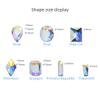 20-Piece Mixed-Shape Flatback Glass Rhinestones for Nail Art and Jewelry Making, Aquamarine SI view 3