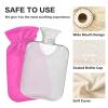 Stylish Hot Water Bottle, Pink, Soft Cover, 1 Liter view 4