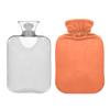 Coral Orange Hot Water Bottle with Soft Cover, 1 Liter view 2