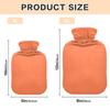 Coral Orange Hot Water Bottle with Soft Cover, 1 Liter view 3