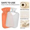 Coral Orange Hot Water Bottle with Soft Cover, 1 Liter view 4