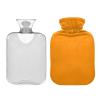 Tangerine Hot Water Bottle with Soft Cover, Hot Water Bag for Neck, Shoulder and Menstrual Cramps, 1 Liter view 2