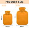 Tangerine Hot Water Bottle with Soft Cover, Hot Water Bag for Neck, Shoulder and Menstrual Cramps, 1 Liter view 3