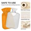 Tangerine Hot Water Bottle with Soft Cover, Hot Water Bag for Neck, Shoulder and Menstrual Cramps, 1 Liter view 4