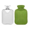 Olive Drab Hot Water Bottle with Soft Cover, for Menstrual Cramps and Pain Relief, 1 L view 2