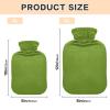 Olive Drab Hot Water Bottle with Soft Cover, for Menstrual Cramps and Pain Relief, 1 L view 3