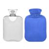 1 L Hot Water Bottle with Soft Royal Blue Cover, Foot Warmer, Pain Relief view 2