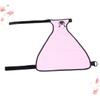 Amosfun Dog Belly Cover Plaid Pattern Adjustable Pet Bib Lightweight Polyester XS Pink for Puppies and Small Dogs view 3