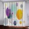 Blackout Thermal Curtains, Purple and Yellow Spherical Design view 1