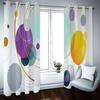 Blackout Thermal Curtains, Purple and Yellow Spherical Design view 2