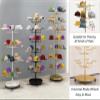 Floor-Standing Hat and Wig Stand with Wheels for Multiple Hats view 3