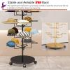 Floor-Standing Hat and Wig Stand with Wheels for Multiple Hats view 4