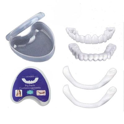 Flipped Warmth 2 Pairs Snap-On Teeth, Temporary Upper and Lower Dental Veneers