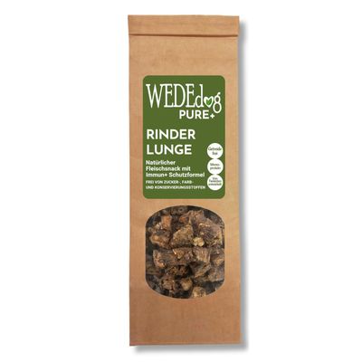 Dried Beef Lung for Dogs with Immun+ Protection Formula | WEDEdog Pure+ Beef Lung Dried | Premium Quality Beef Lung for Dogs | 150g