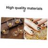 EXCEART 3 Bottles Gold Foil Flakes for Nail Art, 3g per Bottle, Shiny Finish, Easy to Use for Natural and Artificial Nails view 3