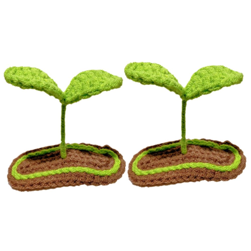 Wool and Metal Sprout Hair Clips