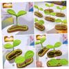 Wool and Metal Sprout Hair Clips view 3