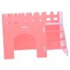 HAPINARY Two-Story PVC Hamster House with Hamster Bridge, Quiet Retreat and Playground for Small Pets, Year-Round, Pink view 1