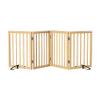 Semiocthome Freestanding Bamboo Baby and Pet Gate, Foldable Safety Gate, 4 Panels, 188 cm Wide view 1
