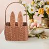 Ciieeo Plastic Picnic Basket with Handle, Storage Organizer for Fruit and Snacks view 4