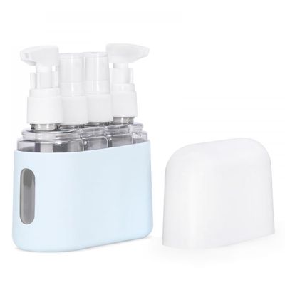 BERO Travel Bottle Combo Set, Blue, 4-in-1