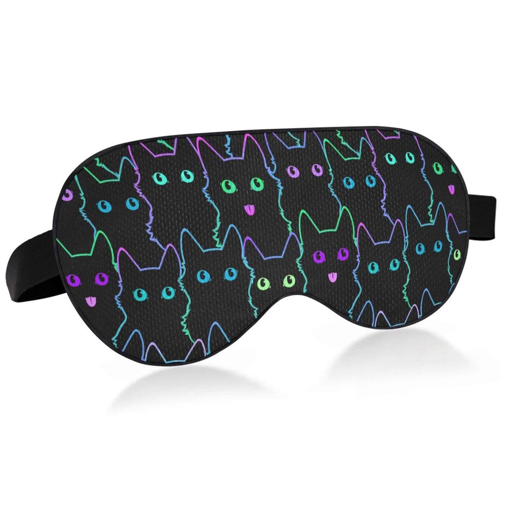 Bat Moon Light-Blocking Sleep Mask with Adjustable Strap