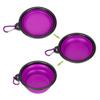 Collapsible Portable Extra-Large Silicone Dog Travel Bowl, 1 pc, Black/120 (Color: Purple) view 2
