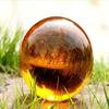 VEKETE Amber Natural Quartz Crystal Sphere, 50 mm view 2