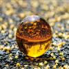 VEKETE Amber Natural Quartz Crystal Sphere, 50 mm view 3