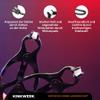 KINKWERK Extra-Strong Nipple Clamps with Chain for Women & Men | Clover Clamps with Silicone Pads, Black view 2