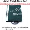 Replacement NIBP Blood Pressure Cuff for Adults, 46–66 cm Thigh Circumference, Reusable Nylon, Double Tube, No Connector view 2