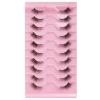 Gjinxi Half Lashes Natural Look False Eyelashes, Wispy Cat Eye, 3D Curly, Soft 15 mm Faux Mink, 10 Pairs view 1
