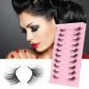 Gjinxi Half Lashes Natural Look False Eyelashes, Wispy Cat Eye, 3D Curly, Soft 15 mm Faux Mink, 10 Pairs view 2