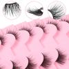 Gjinxi Half Lashes Natural Look False Eyelashes, Wispy Cat Eye, 3D Curly, Soft 15 mm Faux Mink, 10 Pairs view 3