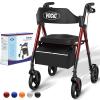VOCIC Foldable Lightweight Rollator with Seat for Indoor Use view 1