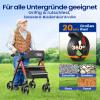 VOCIC Foldable Lightweight Rollator with Seat for Indoor Use view 4